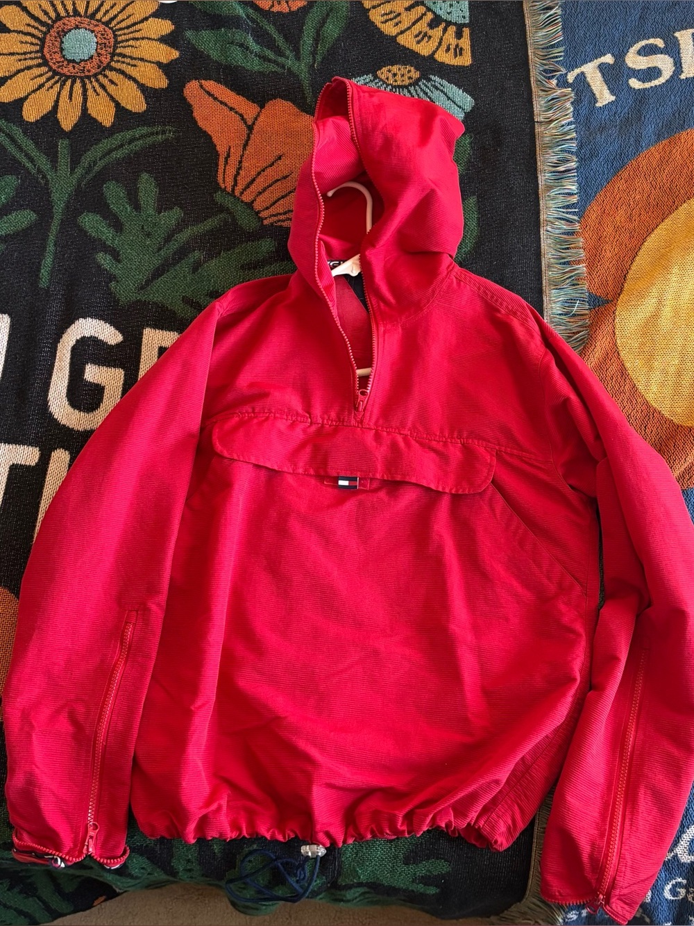 Women’s Tommy Hilfiger,  Tommygirl Y2K Era Red Anorak, L, Good Condition